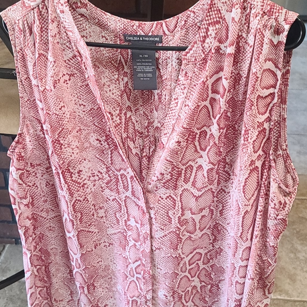 XL women's snake print blouse